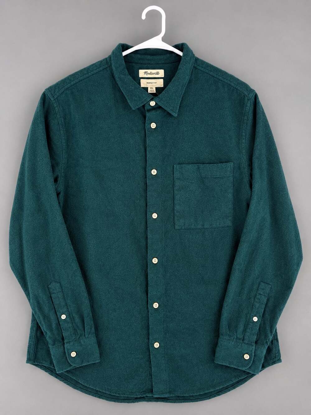 Madewell Corduroy Shirt Size XL Green Long Sleeve Button Down